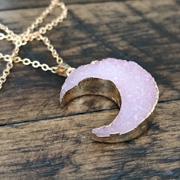 Jewelry - Pink Moon Druzy Necklace